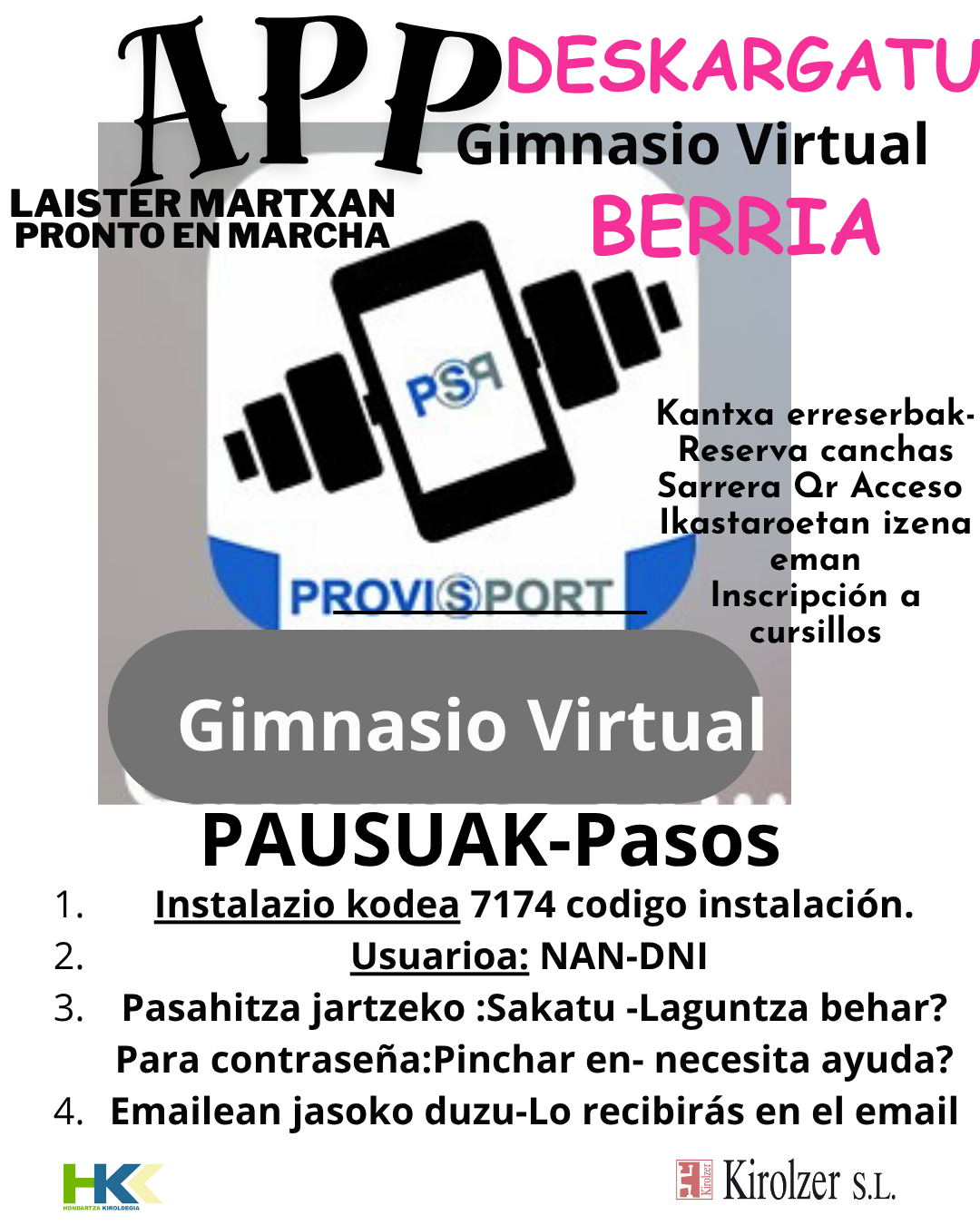 DESCARGATE LA NUEVA AP. GIMNASIO VIRTUAL